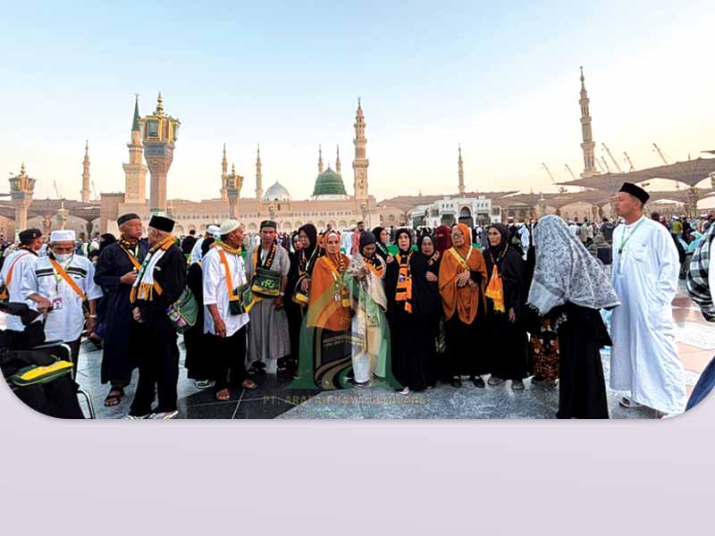 Jamaah Umroh ARG - kegiatan Wadda kepada Rasulullah SAW
